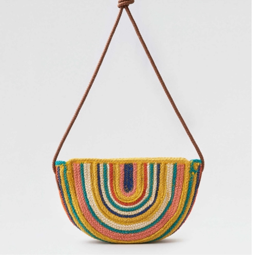 American Eagle Rainbow Woven Crossbody Bag